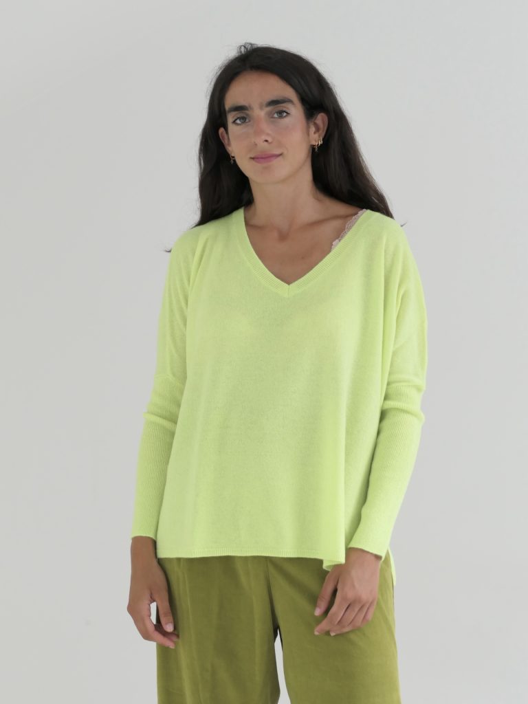 Jerséis & cárdigans Absolut Cashmere Jersey Camille Neon Lemon de Absolute Cashmere