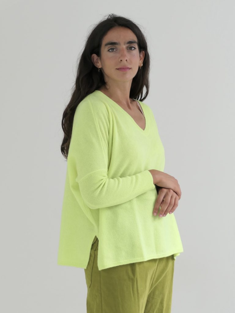 Jerséis & cárdigans Absolut Cashmere Jersey Camille Neon Lemon de Absolute Cashmere