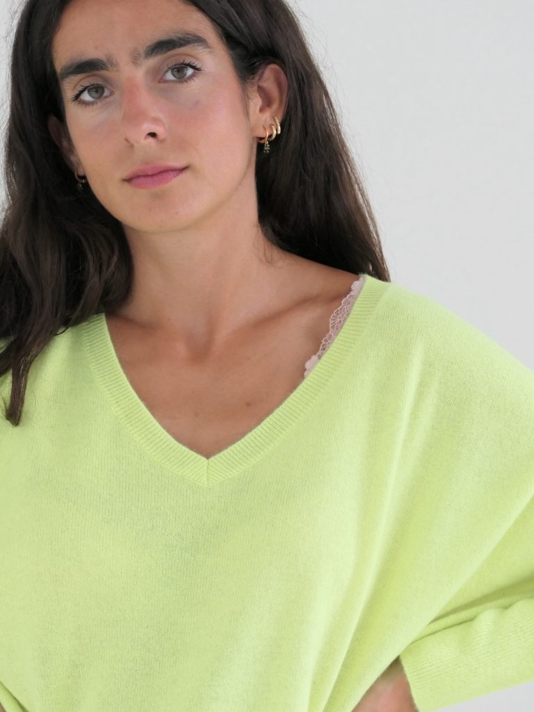 Jerséis & cárdigans Absolut Cashmere Jersey Camille Neon Lemon de Absolute Cashmere