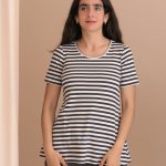 Camiseta 4303 Rayas Charcoal de By Basics
