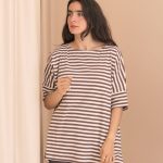 Camiseta 43009 Rayas Chestnut de By Basics