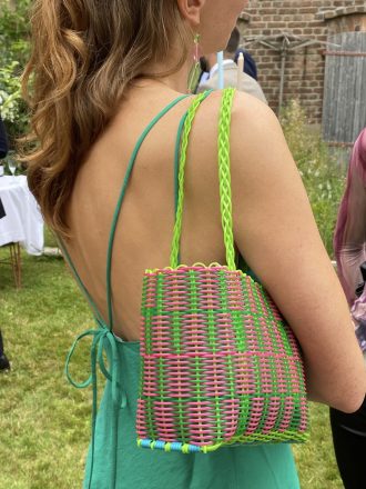 Basket Small Guava de Rayas Collective